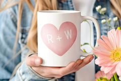 Gulleiâ„?Name Initial Heart Couple Coffee Mugs Set