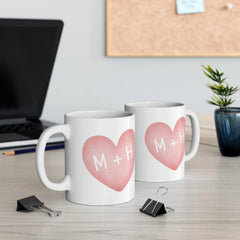Gulleiâ„?Name Initial Heart Couple Coffee Mugs Set