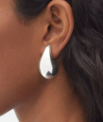 Silver Teardrop Drop Earring