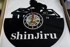 Custom DJ Name Vinyl Record Clock - Unique Gift for DJs