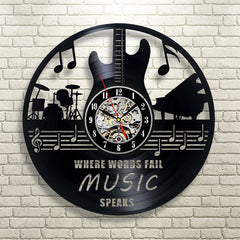 Best Gift for Musician Bedroom Wall Vinyl Clock