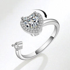 Heart Shaped Fidget Spinner Ring for Her