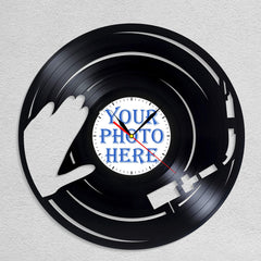 Gullei Silent Wall Clock - Custom LP Record Design, Quiet Quartz Movement