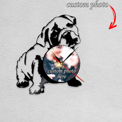 Personalized Pet Memorial Wall Clock â€?Custom LP Record, Silent Quartz Movement