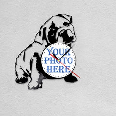 Personalized Pet Memorial Wall Clock â€?Custom LP Record, Silent Quartz Movement