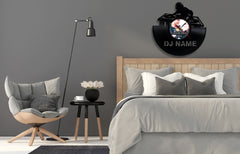 Personalized DJ Silent Wall Clock with Custom Photo & Name