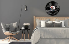 Silent Wall Clock for DJs â€?Custom Photo & Name Vinyl Record Art