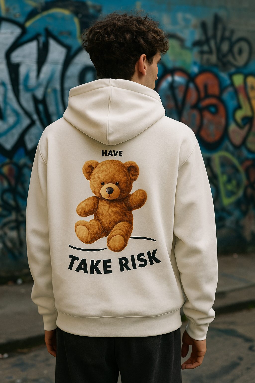 Felpa Take Risk bianca