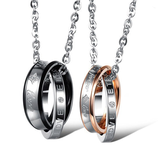 Forever Love Matching Necklaces for Couples Set of 2