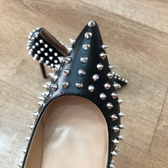 Studded decollete woman heel