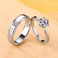 Custom 1.11 Carat Lab Diamond Couple Rings Set