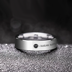 Simple Mens Marriage Band Tungsten Engravable