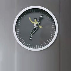 Bruce Lee Style Silent Wall Décor Clock â€?Inspirational Martial Arts Design
